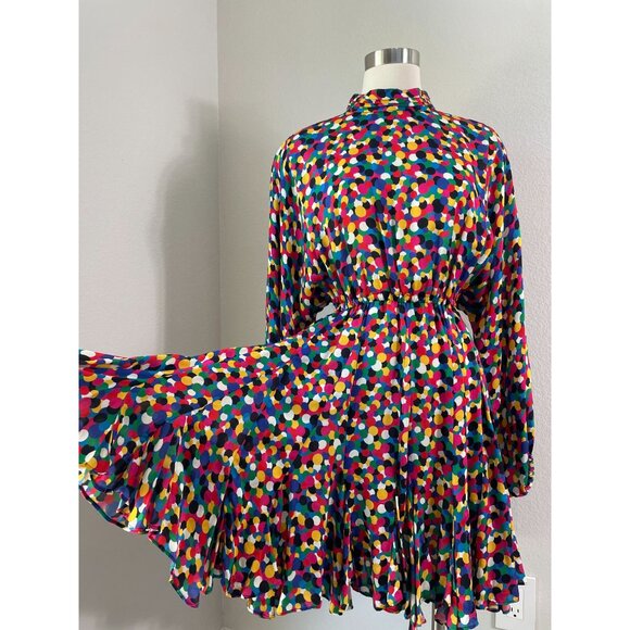 Rhode Womens Medium Caroline Dress Micro Confetti Mock Neck Long Sleeve - Picture 4 of 12